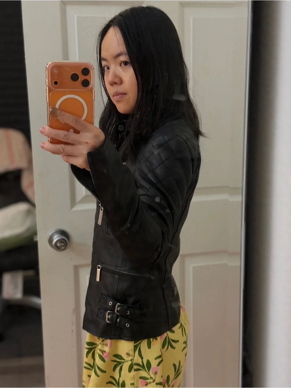 Michael Kors Black Quilted Leather Moto Jacket 100%lamb leather New WO Tag
